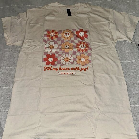 Psalm 4:7 Fill My Heart with JOY! Size Medium Gildan by Eternal Light Co NWT - Picture 4 of 5